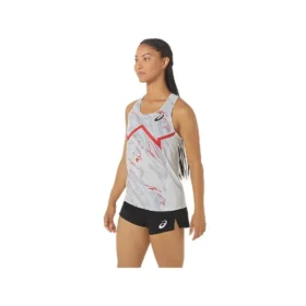 CJ-Line Light Singlet “Glacier Grey Electric Red”